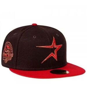New Era Houston Astros 59FIFTY 45th Anniversary Chocolate Fitted Hat Size 7 1/8
